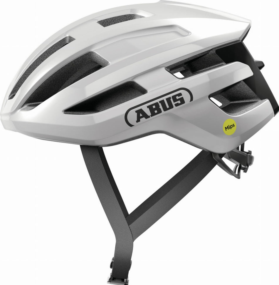 Abus PowerDome Mips Rennrad-Helm shiny white