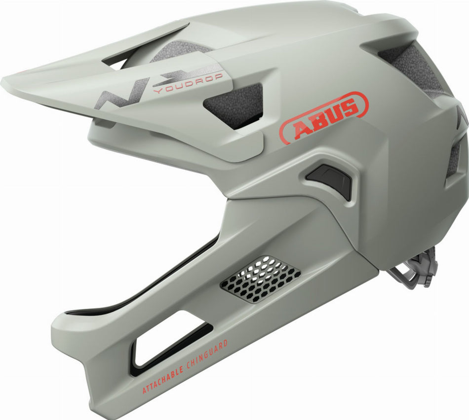 Abus YouDrop FF Kinder-Helm chalk grey S (48-55 cm)