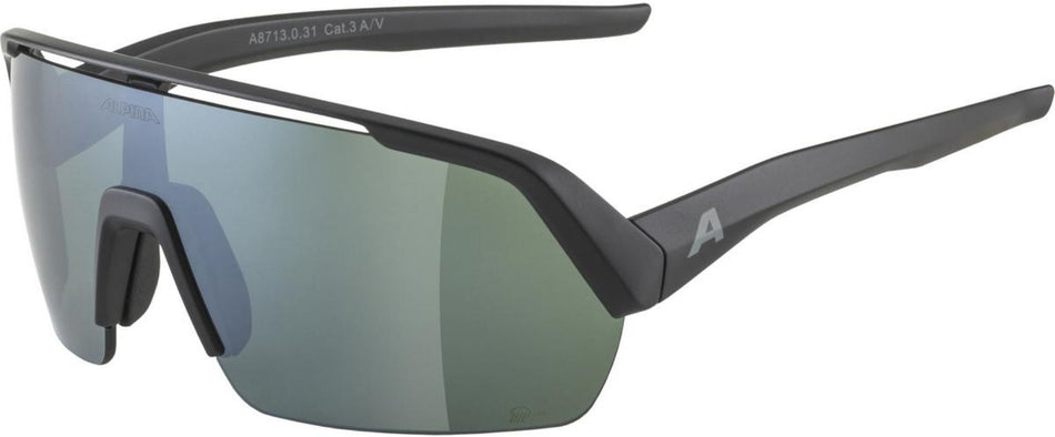 Alpina Turbo HR Q-Lite Sportbrille black matt/mirror silver