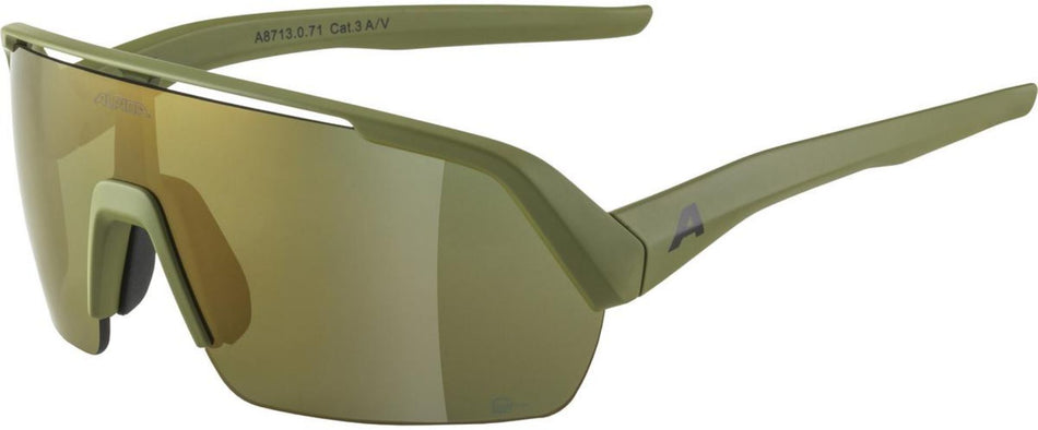 Alpina Turbo HR Q-Lite Sportbrille olive matt/mirror bronce