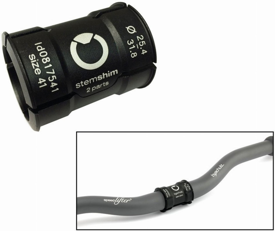 by.schulz Reduzierhülse Vorbau/Lenker 31,8 mm/25,4 mm schwarz