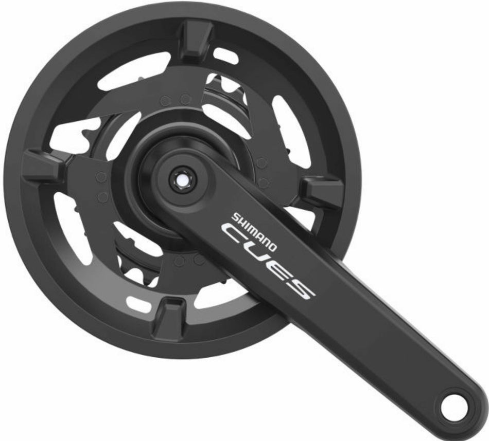 Shimano FC-U4010 Cues Kurbelgarnitur 2x9/10/11-fach mit Kettenschutzring, 40-26 Zähne schwarz