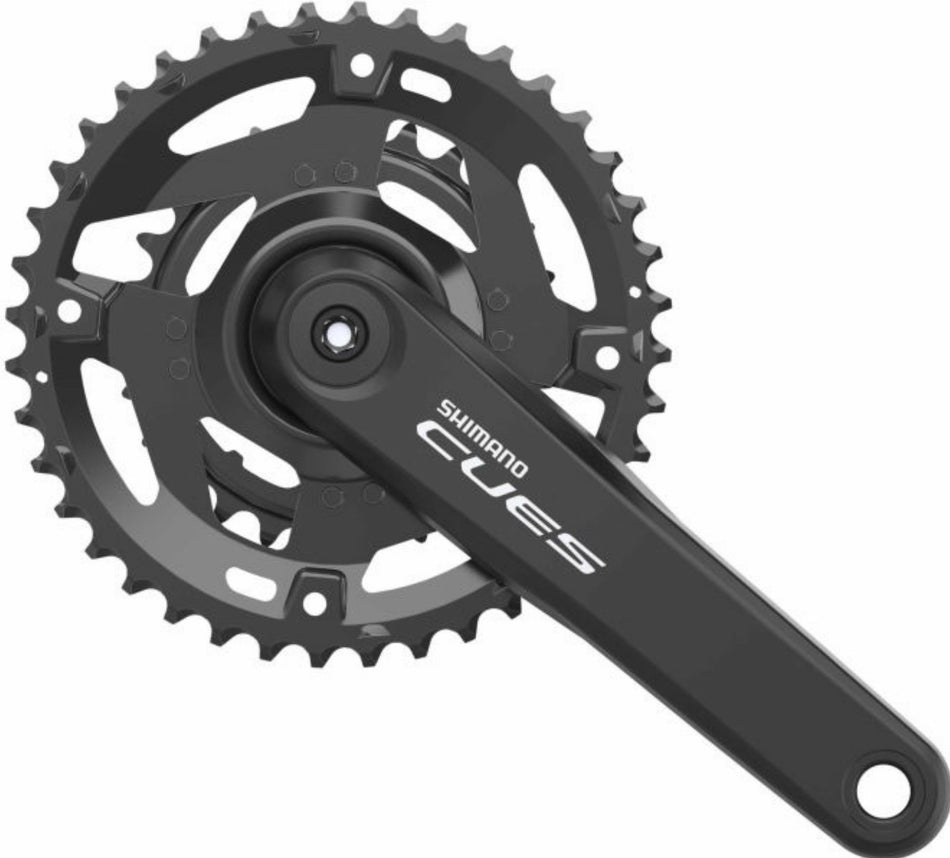 Shimano FC-U4010 Cues Kurbelgarnitur 2x9/10/11-fach ohne Kettenschutzring, 40-26 Zähne schwarz