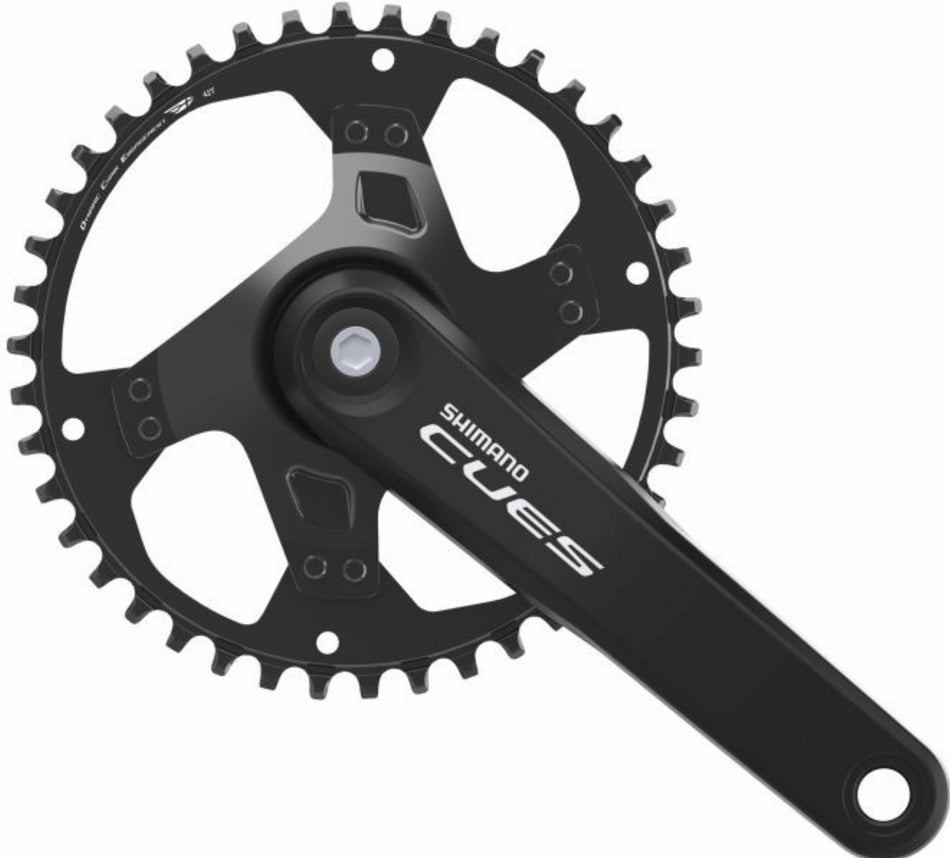 Shimano FC-U4000 Cues Kurbelgarnitur 9/10/11-fach ohne Kettenschutzring, 42 Zähne schwarz
