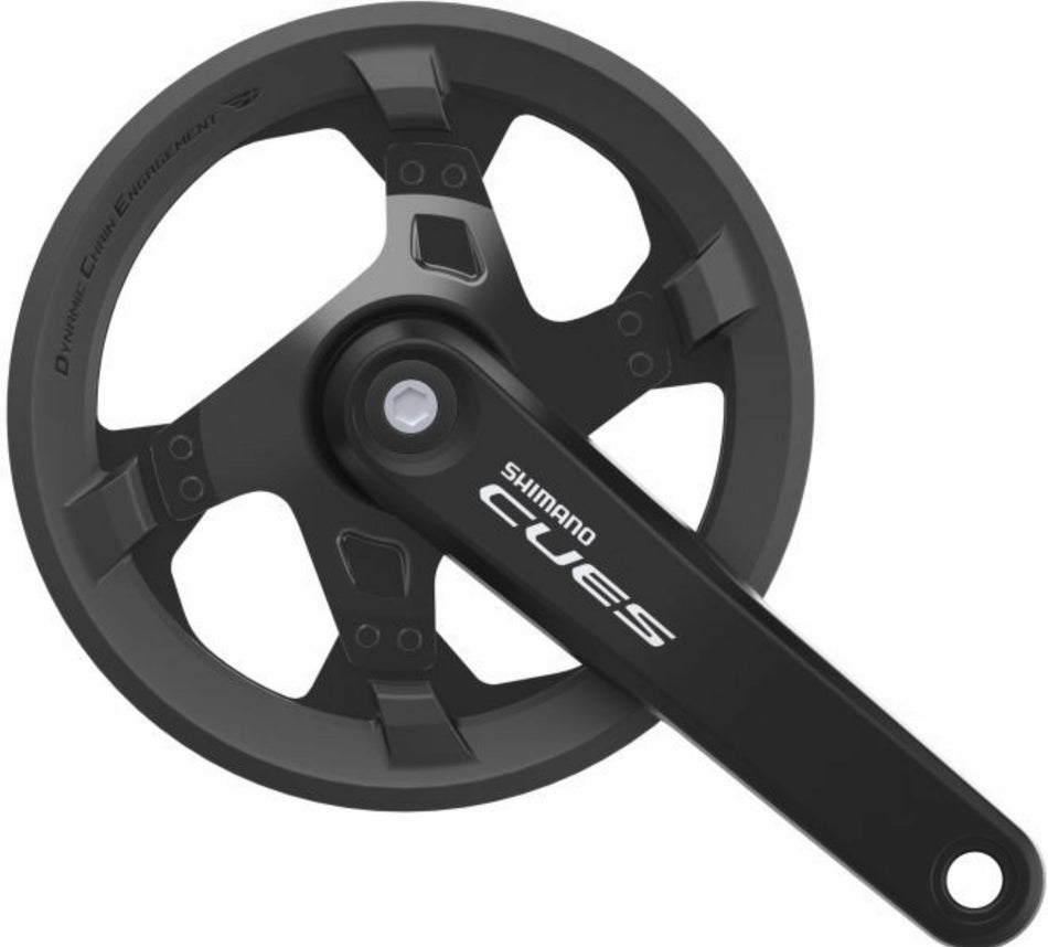 Shimano FC-U4000 Cues Kurbelgarnitur 9/10/11-fach mit Kettenschutzring, 42 Zähne schwarz