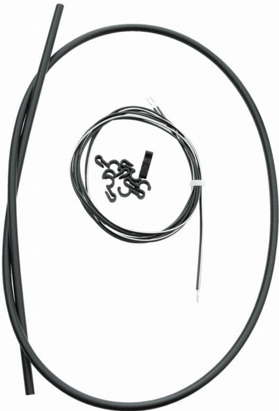 SKS GERMANY Kabelführungs-Kit für Rundprofile Inkl. 7 Kabelkanal Klips black