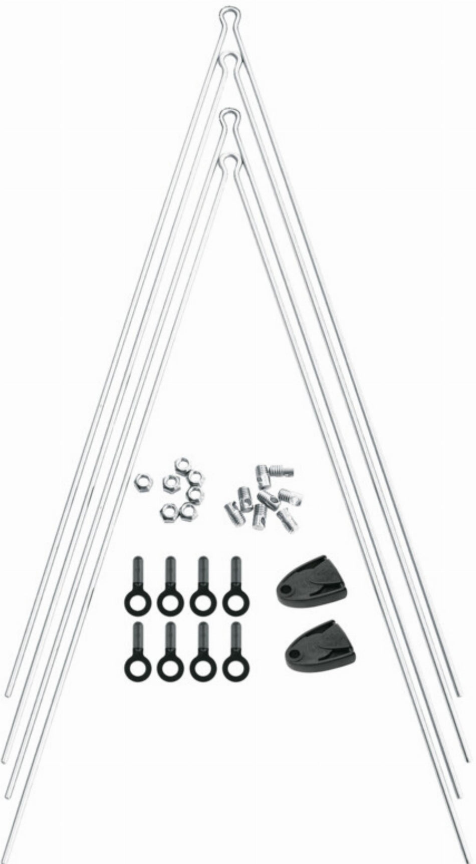 SKS GERMANY Streben-Set Inkl. Secuclip und Strebenbefestigungsmaterial silver