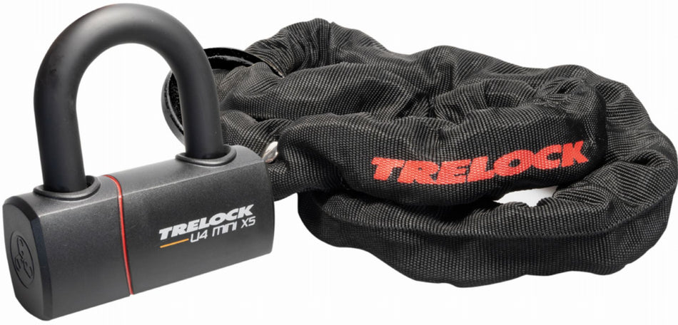 Trelock LC 680 Kettenschloss inkl. Mini-Bügelschloss schwarz 110 cm