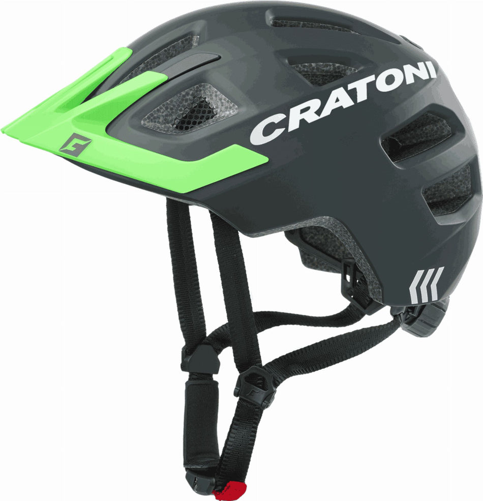 Cratoni Maxster Pro Kinder-Helm black-neongreen matt