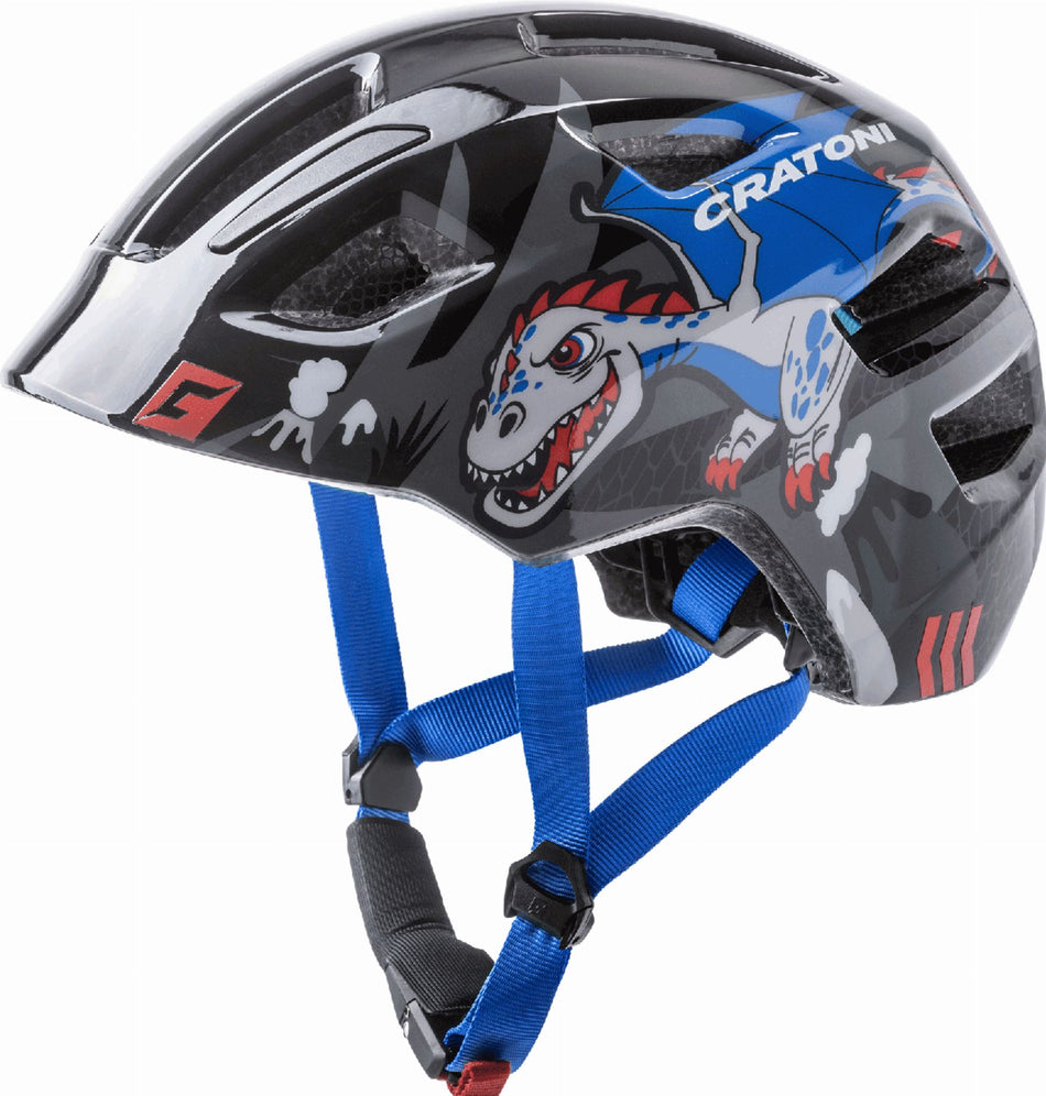 Cratoni Maxster Kinder-Helm black dragon glossy
