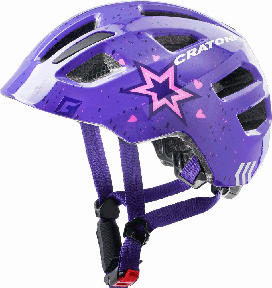 Cratoni Maxster Kinder-Helm star purple glossy
