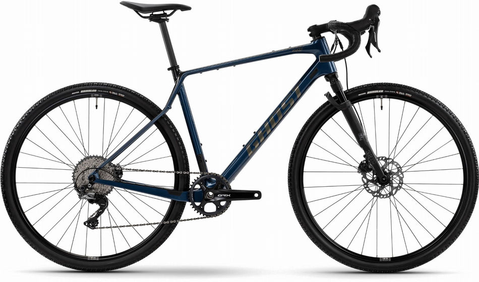 Ghost Asket CF Full Party Gravelbike Diamant 28" metallic dark blue/carbon showing - glossy