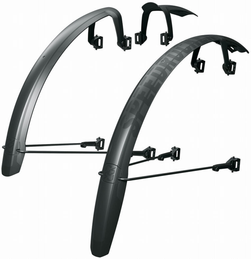 SKS GERMANY Speedrocker XL Schutzblech-Set 28" mit Streben und Doppelspoiler-Funktion black