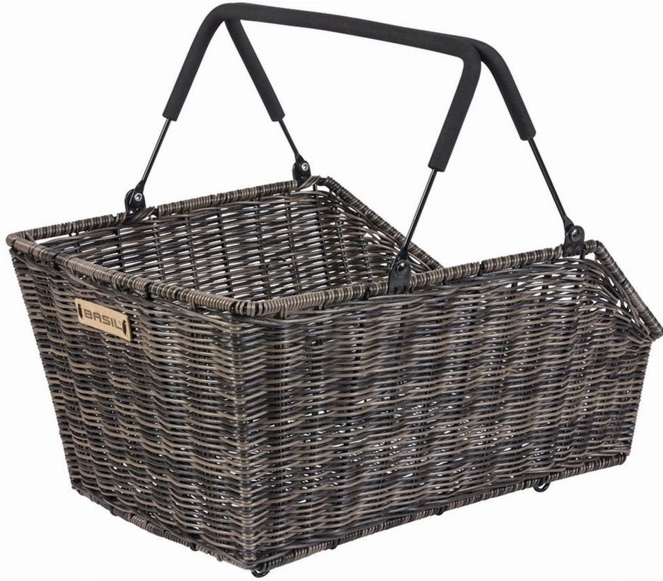 Basil Cento Rattan Look MIK 2.0 Gepäckträgerkorb braun 22 L