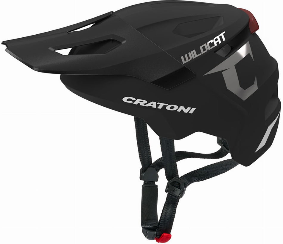 Cratoni WildCat LED Kinder-Helm black matt S/M (49-56 cm)