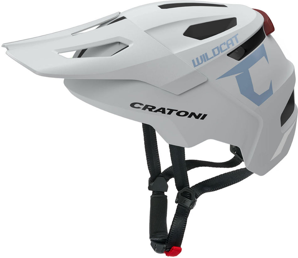 Cratoni WildCat LED Kinder-Helm coolgrey matt S/M (49-56 cm)