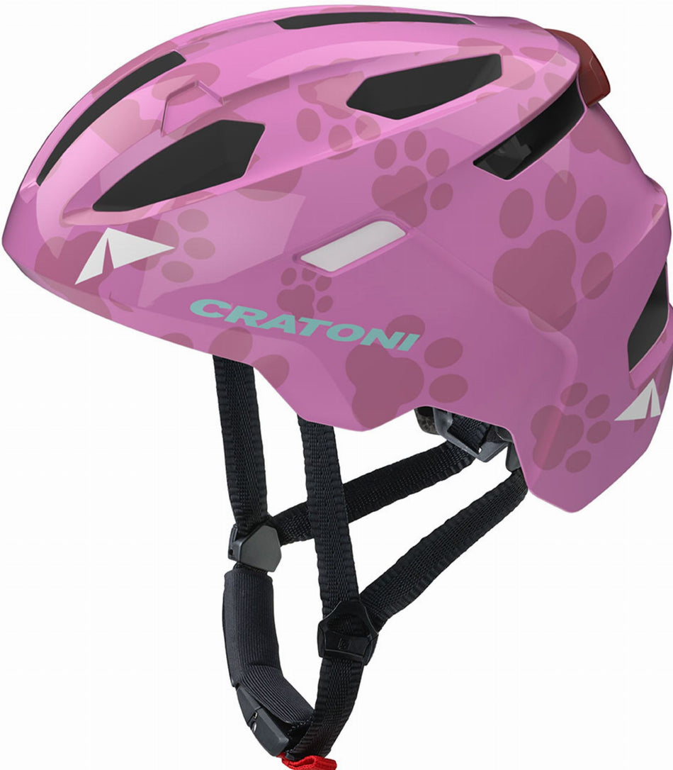 Cratoni FunCat Kinder-Helm paw pink glossy S/M (49-56 cm)