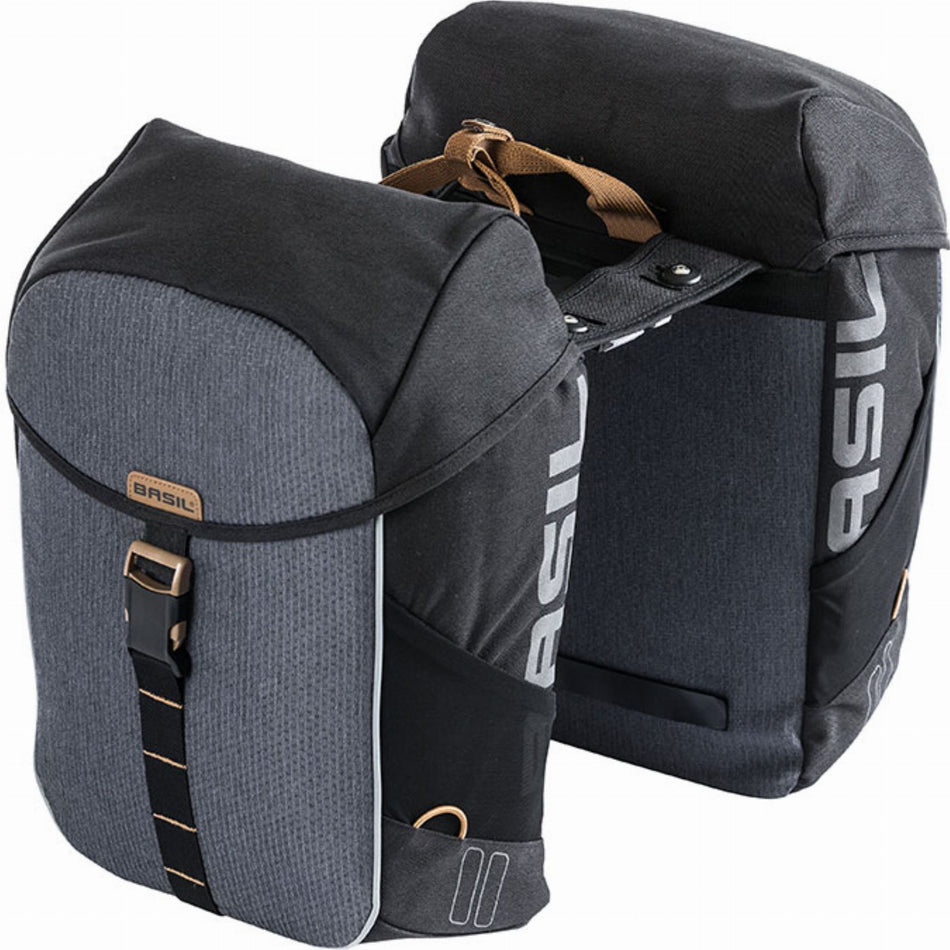 Basil Miles MIK 2.0 Doppeltasche schwarz/grau 34 L