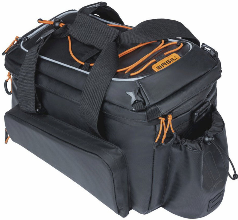 Basil Miles Trunkbag XL Pro MIK 2.0 Gepäckträgertasche schwarz/orange 9 L - 36 L