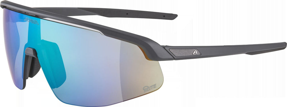 Alpina Turbo Pro Q-Lite Sportbrille midnight-grey matt/mirror green one size