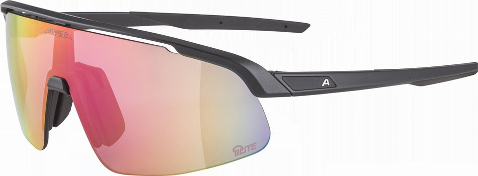Alpina Turbo Pro S Q-Lite Sportbrille black met mat/mirror pink one size