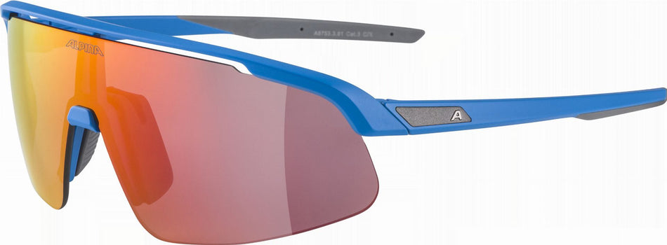 Alpina Turbo Pro Youth Jugendbrille blue matt/mirror red one size