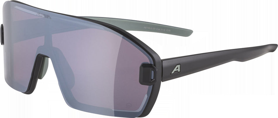 Alpina Bonfire Mag Sportbrille black-green matt/quattroflex+ black one size