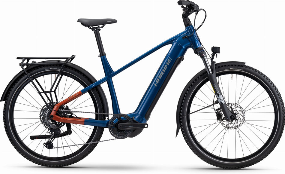 Haibike Trekking 4 720 Wh E-Bike Diamant 27,5" blue/orange/silver glänzend