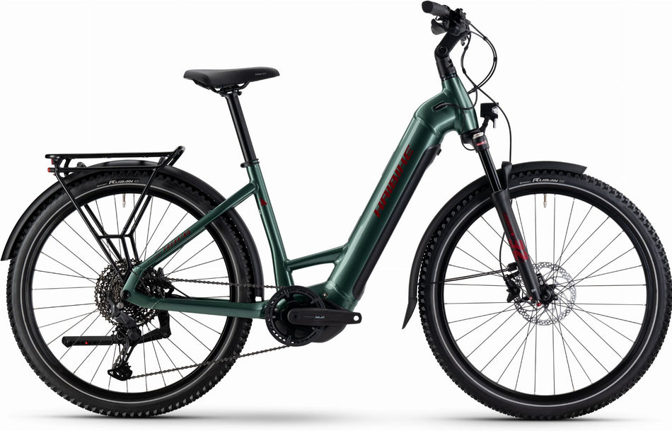 Haibike Trekking 5 720 Wh E-Bike Wave 27,5" olive/red glänzend