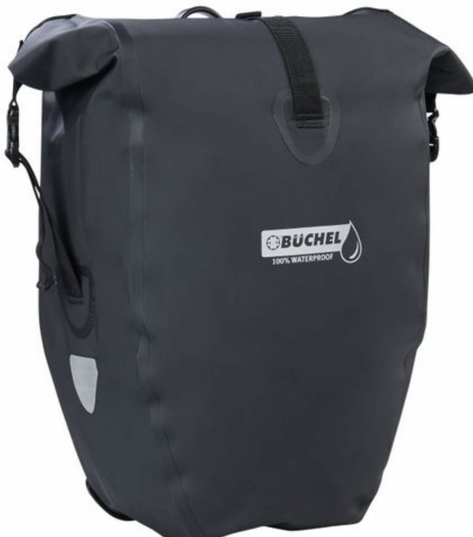 Büchel Gepäckträgertasche 100 % Wasserdicht inkl. Halterungssystem schwarz 25,4 L