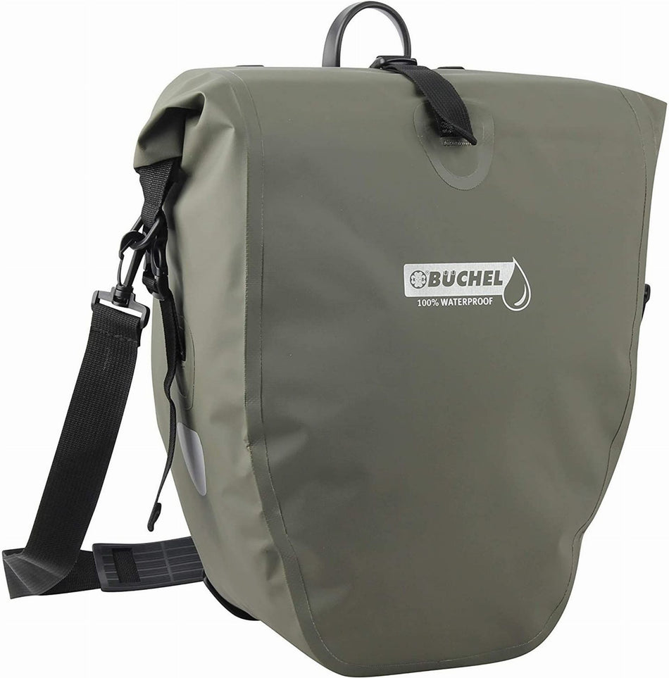 Büchel Gepäckträgertasche 100 % Wasserdicht inkl. Halterungssystem waldgrün 25,4 L