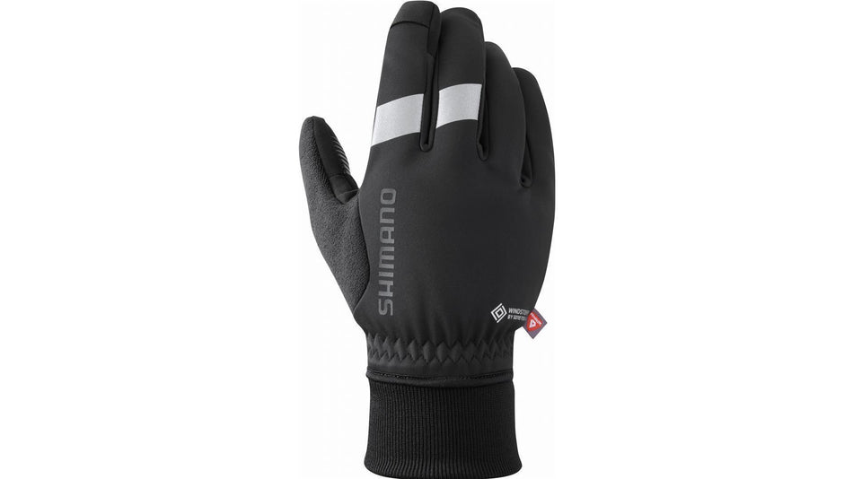 Shimano Windstopper Primaloft® windabweisende und wärmeisolierende Handschuhe lang black