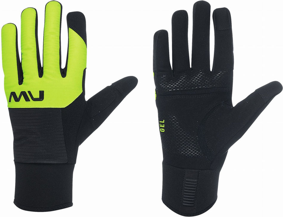 Northwave Fast Gel Glove Handschuhe lang Touchscreen-kompatibel black/yellow fluo