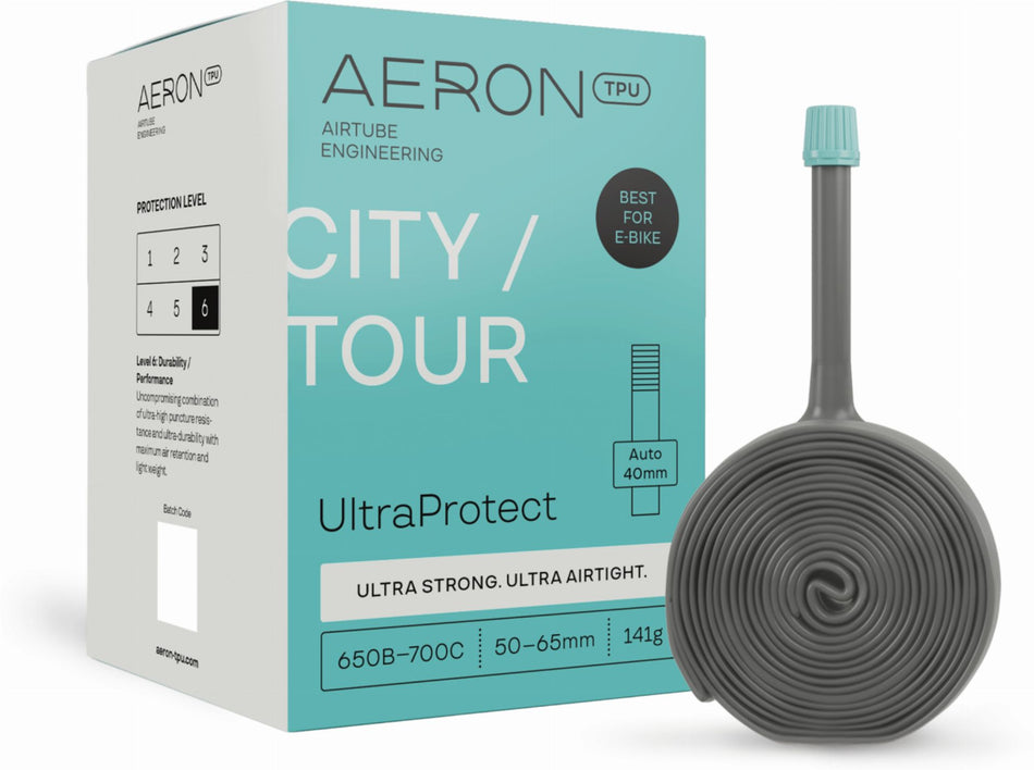 Aeron/TPU City/Tour - UltraProtect 50-65 mm Schlauch 27,5"-28" black Ventil AV 40 mm