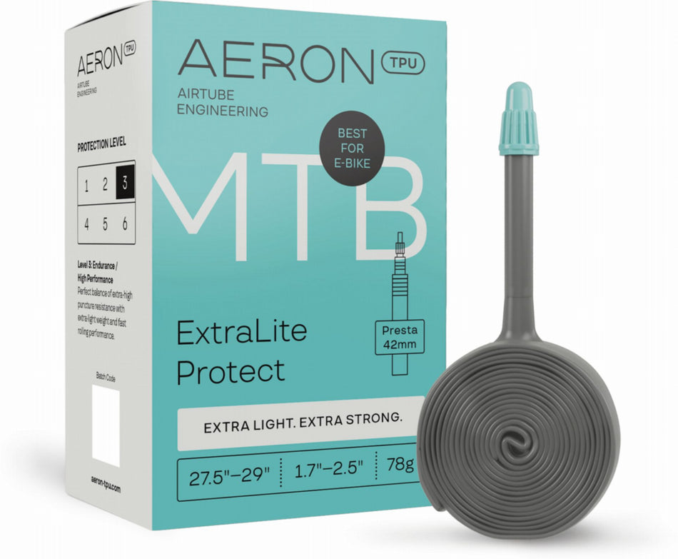 Aeron/TPU MTB - ExtraLite Protect 1,7–2,5" Schlauch 27,5"-29" black Ventil SV 42 mm