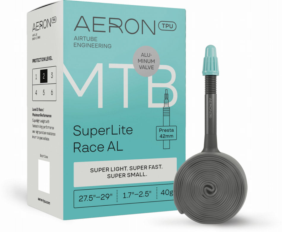 Aeron/TPU MTB - SuperLite Race AL 1,7–2,5" Schlauch 27,5"-29" black Ventil SV 42 mm
