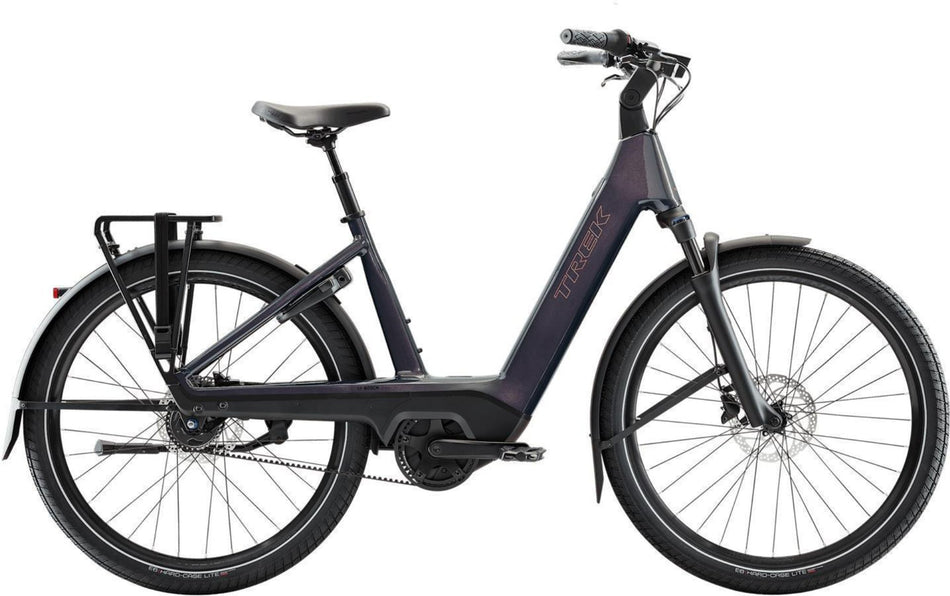 Trek Charter+ 4 Nexus 5 Belt Lowstep 800 Wh E-Bike Wave 27,5" covellite blue