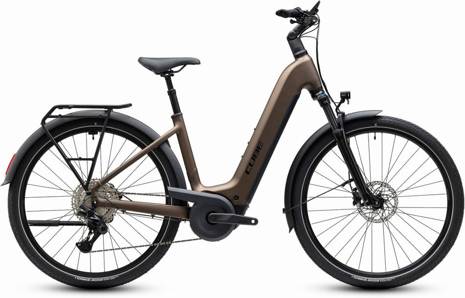Cube Touring Hybrid Pro 800 Wh E-Trekkingbike Easy Entry 28" metallicumbra´n´black