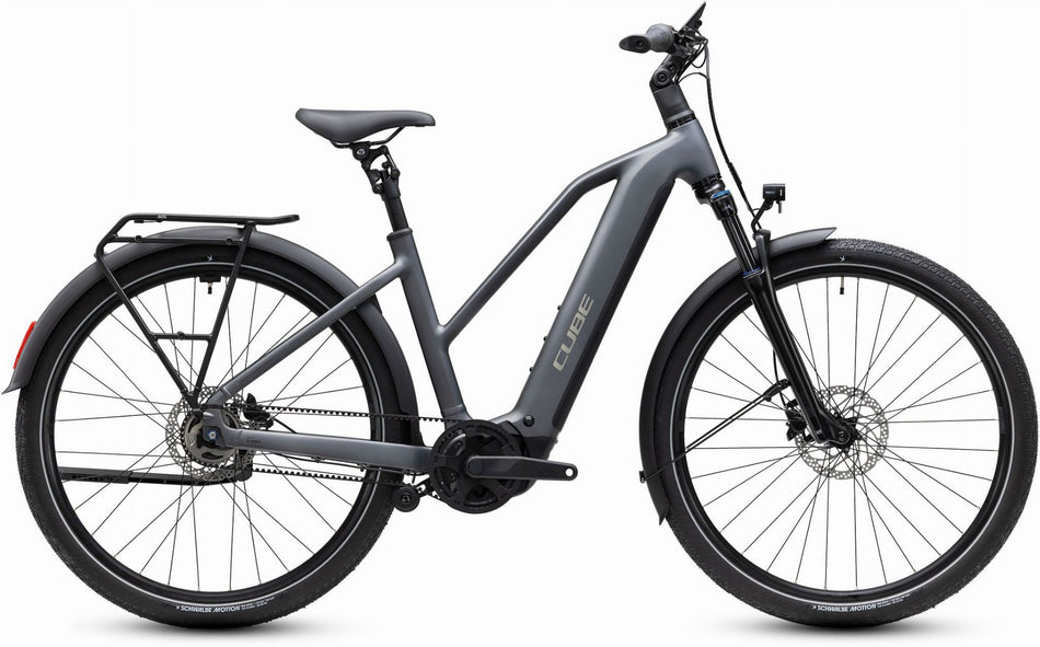 Cube Touring Hybrid Deluxe SLX 800 Wh E-Trekkingbike Trapeze 28" slabgrey´n´chrome