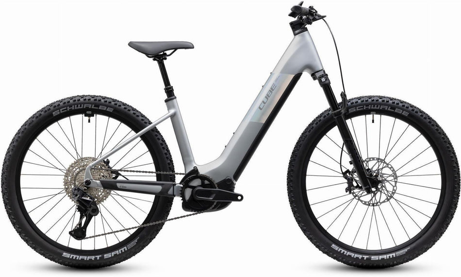 Cube Reaction Hybrid SLX 800 Wh E-Bike Hardtail Easy Entry 27,5" platinum´n´reflex