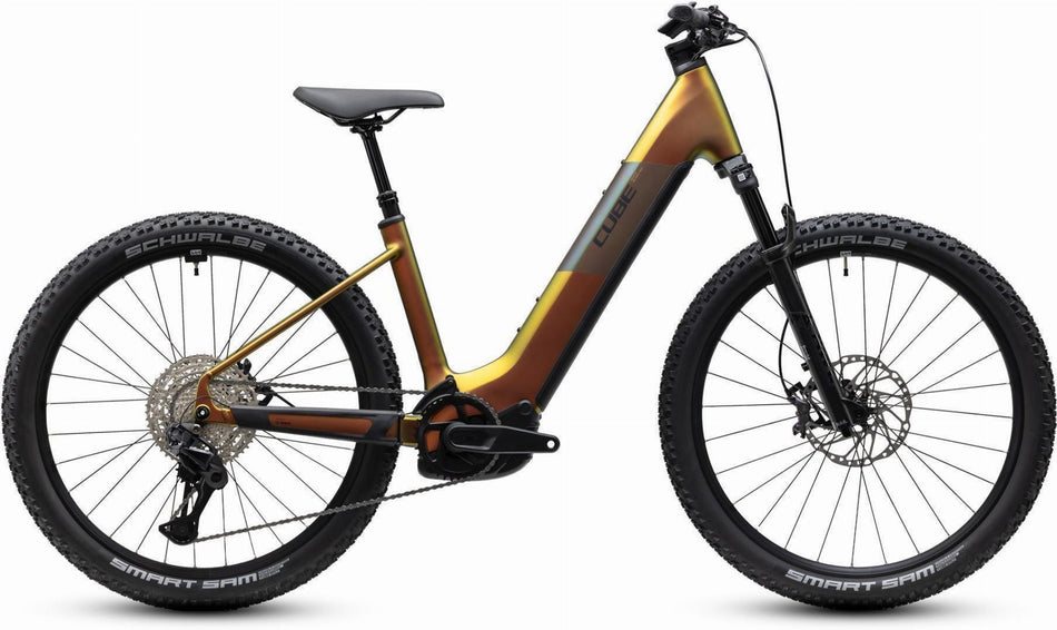 Cube Reaction Hybrid SLX 800 Wh E-Bike Hardtail Easy Entry 27,5" autumn´n´black