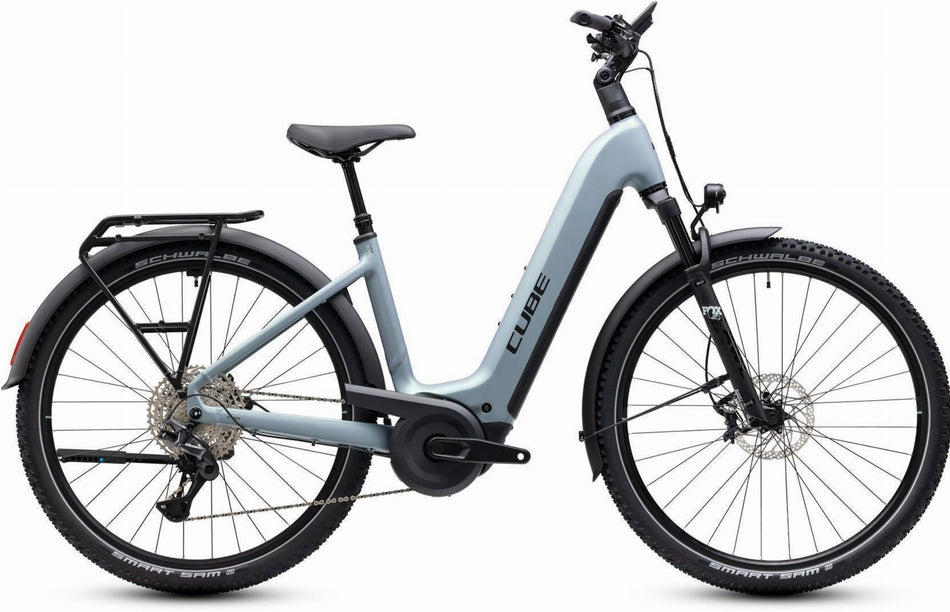 Cube Nuride Hybrid EXC 800 Wh E-Trekkingbike Easy Entry 28" seagrey´n´black