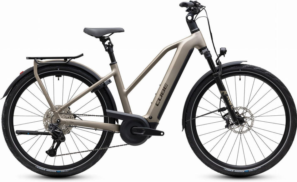 Cube Kathmandu Hybrid SLX 800 Wh E-Trekkingbike Trapeze 28" flashstone´n´chrome