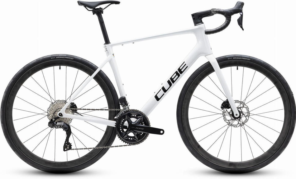 Cube Attain C:62 SLX Rennrad Diamant 28" metallicwhite´n´black