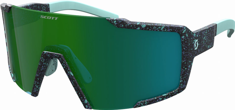Scott Shield Compact Sonnenbrille terrazzo black/green chrome