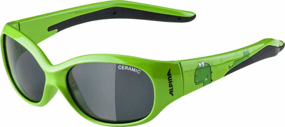 Alpina Flexxy Kids Kinder & Jugend Brille green-dino/ceramic black