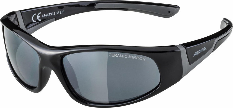 Alpina Flexxy Junior Kinder & Jugend Brille black-grey/ceramic mirror blac
