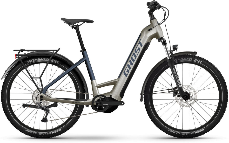 Ghost E-Teru Universal EQ Low 625 Wh E-Bike Hardtail Wave 27,5" pearl warm grey/pearl dark blue - glossy