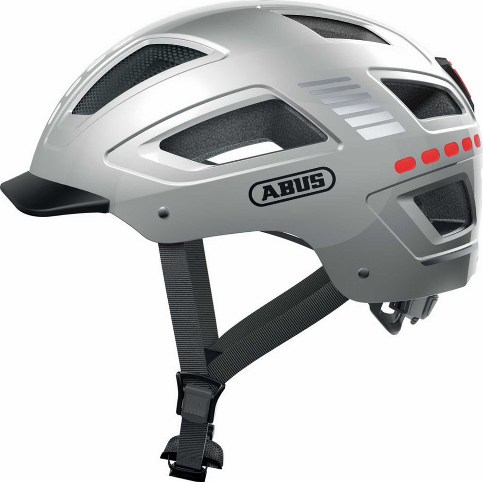 B-Ware - Abus Hyban 2.0 LED Helm signal silver (Gebrauchtware)