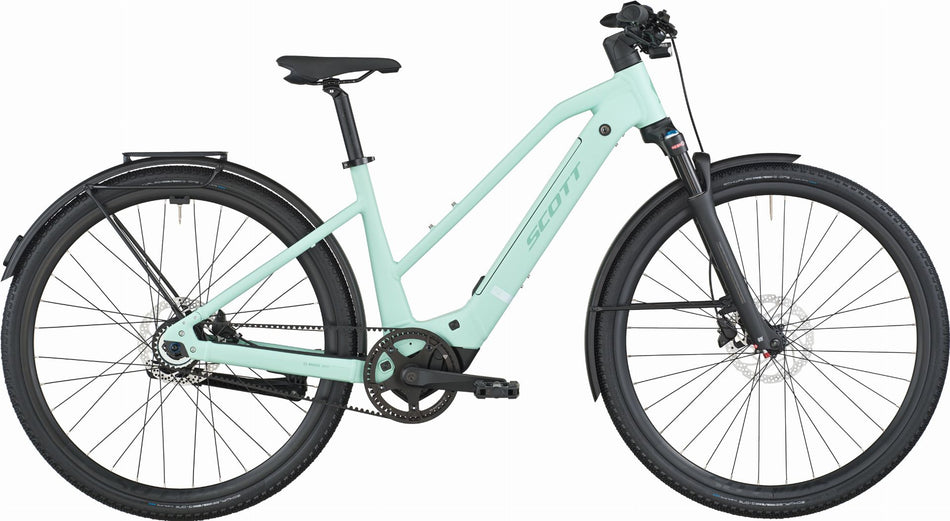 Scott Passage 10 Belt Slope 400 Wh E-Bike Trapez 28" mint green